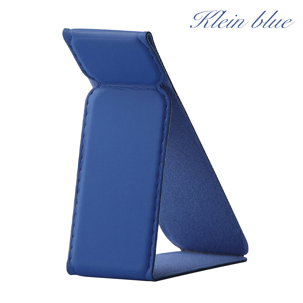 PU Leather Foldable Magnetic Phone Grip Stand 17 Colors Portable Back Sticker Phone Holder for Desktop & Handheld Use