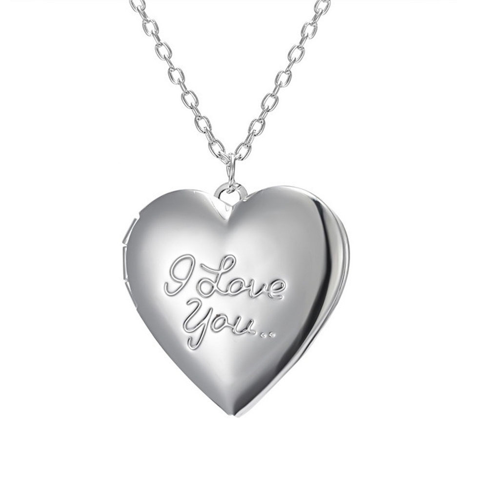 Sublimation Blank Heart Locket Necklace 3 Styles Zinc Alloy Custom Photo Printable Pendant for Heat Transfer Printing Jewelry