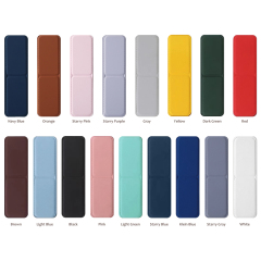 PU Leather Foldable Magnetic Phone Grip Stand 17 Colors Portable Back Sticker Phone Holder for Desktop & Handheld Use