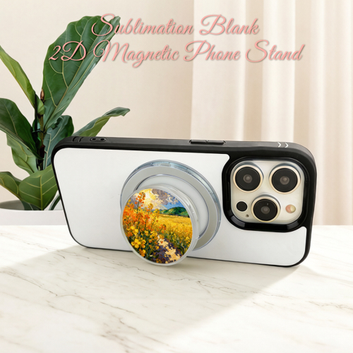 Sublimation Blank Magnetic 2D Airbag Phone Grip Custom Printable Expandable Phone Holder for Heat Transfer Printing