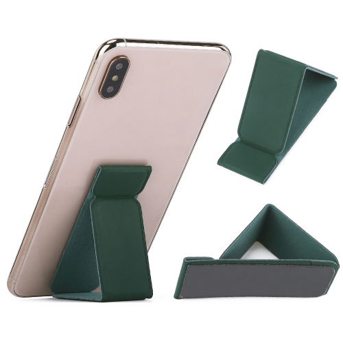 PU Leather Foldable Magnetic Phone Grip Stand 17 Colors Portable Back Sticker Phone Holder for Desktop & Handheld Use