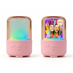 Personalized Sublimation Bluetooth Speaker Portable Mini Custom Print LED Light Speaker for Home Party & Travel Gifts