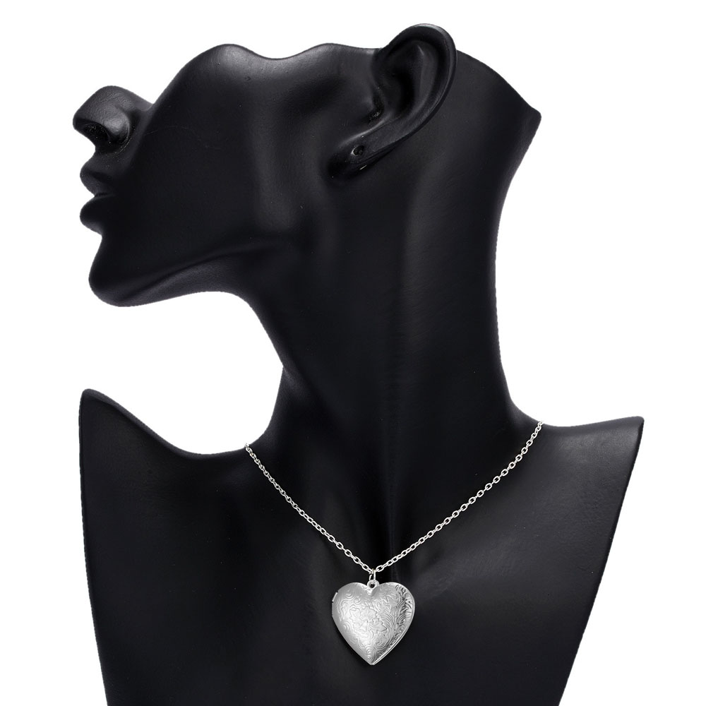 Sublimation Blank Heart Locket Necklace 3 Styles Zinc Alloy Custom Photo Printable Pendant for Heat Transfer Printing Jewelry