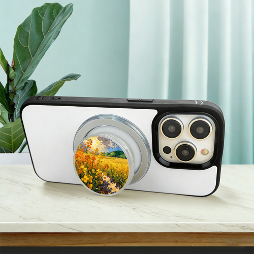 Sublimation Blank Magnetic 2D Airbag Phone Grip Custom Printable Expandable Phone Holder for Heat Transfer Printing