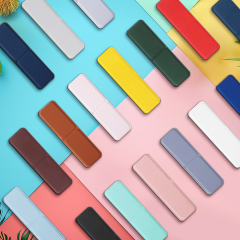 PU Leather Foldable Magnetic Phone Grip Stand 17 Colors Portable Back Sticker Phone Holder for Desktop & Handheld Use