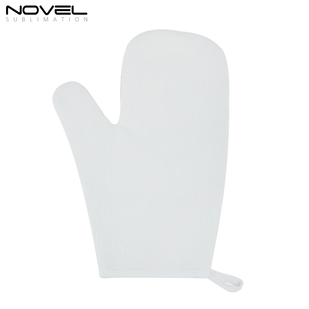 Sublimation Blank Cotton Linen Oven Mitt Glove & Pot Holder Set Factory Direct Heat Resistant Kitchen Set