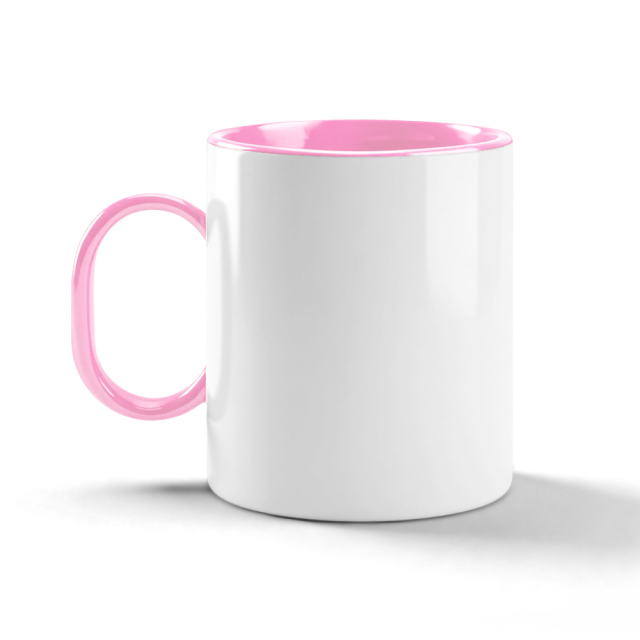 11oz Sublimation Color Handle & Inner Mug 8 Colors Personalized Polymer Coffee Cup Gift for Friends & Family