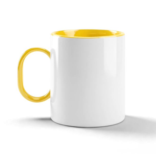 11oz Sublimation Color Handle & Inner Mug 8 Colors Personalized Polymer Coffee Cup Gift for Friends & Family