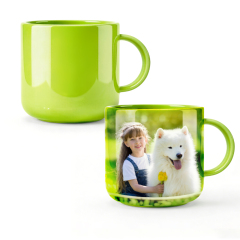 Sublimation 6oz Color Polymer Kids Mug with Mold 11 Colors Factory Direct Custom Printable Cup for Heat Transfer