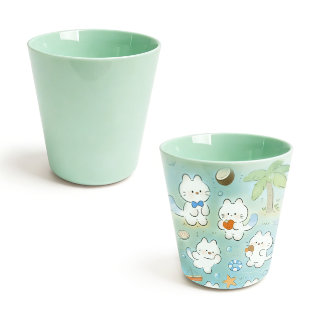 8oz Conical Sublimation Kids Tumbler 11 Colors Polymer Cup with Aluminum Mold Personalized Gift for Children