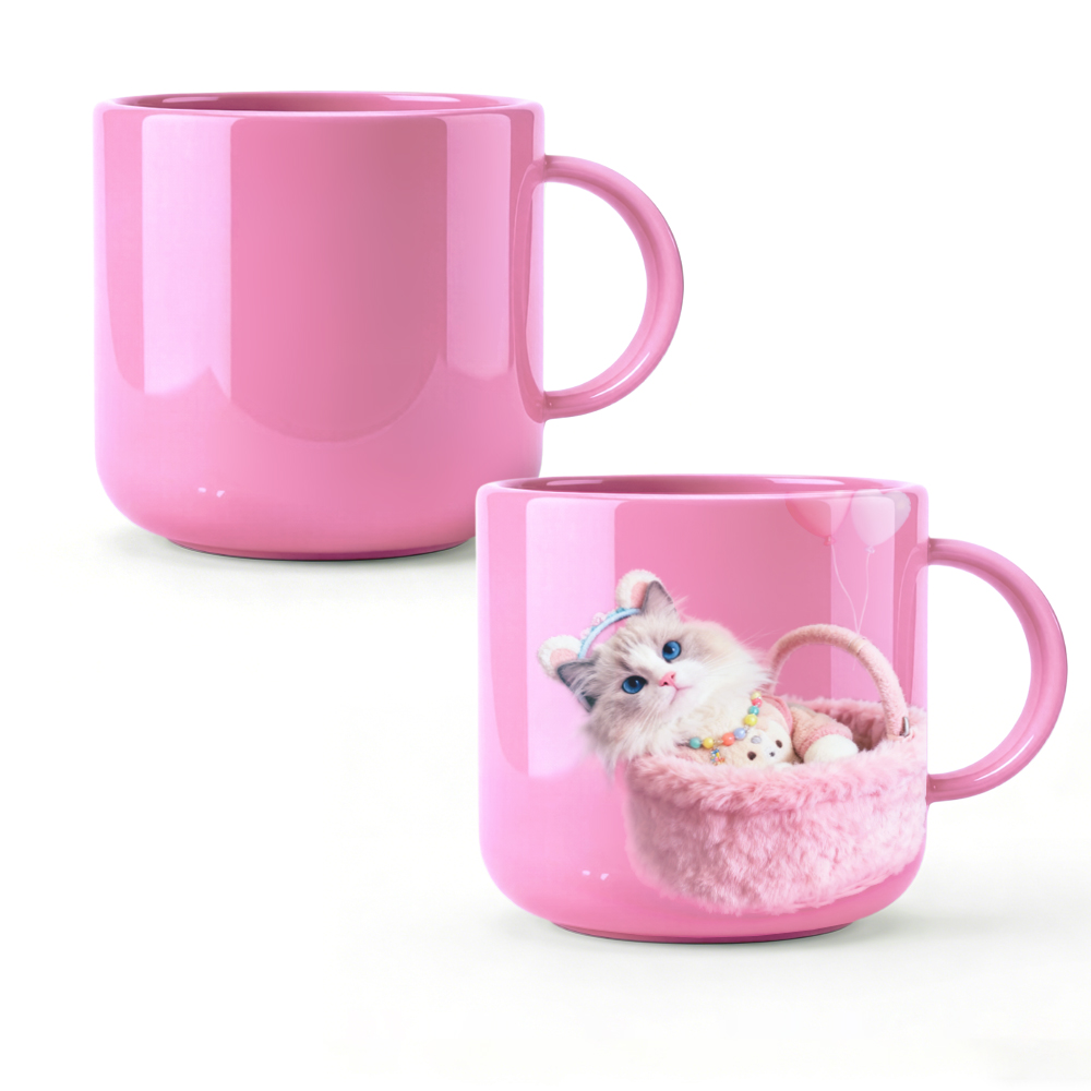 Sublimation 6oz Color Polymer Kids Mug with Mold 11 Colors Factory Direct Custom Printable Cup for Heat Transfer