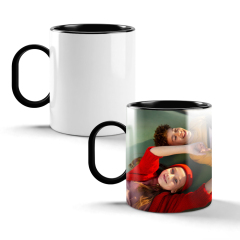 11oz Sublimation Color Handle & Inner Mug 8 Colors Personalized Polymer Coffee Cup Gift for Friends & Family