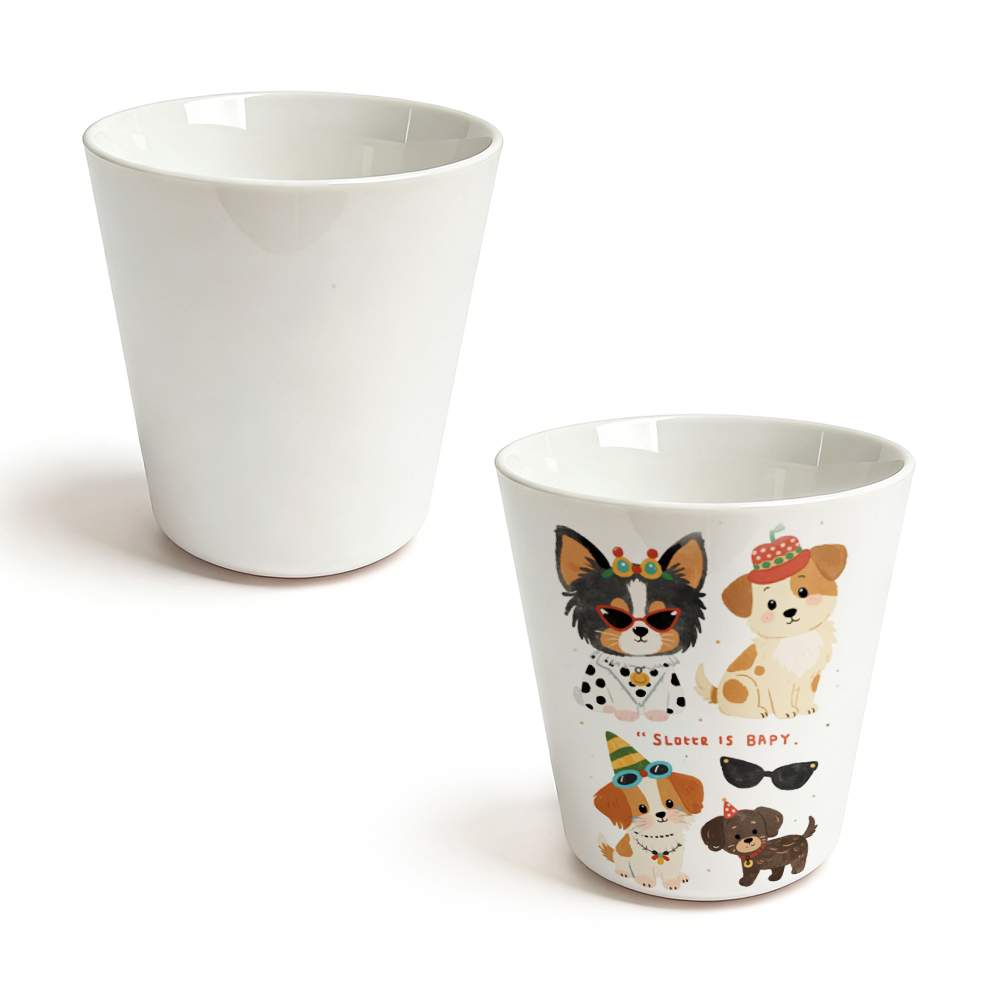 8oz Conical Sublimation Kids Tumbler 11 Colors Polymer Cup with Aluminum Mold Personalized Gift for Children