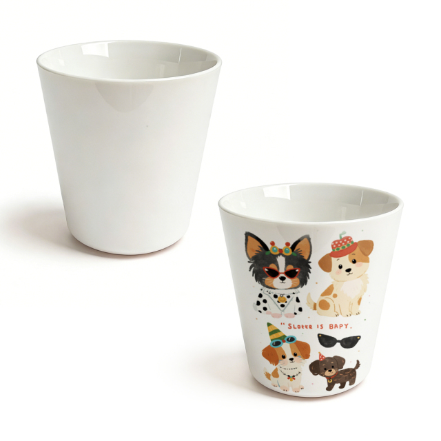 8oz Conical Sublimation Kids Tumbler 11 Colors Polymer Cup with Aluminum Mold Personalized Gift for Children