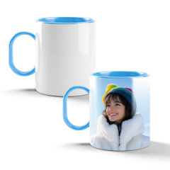11oz Sublimation Color Handle & Inner Mug 8 Colors Personalized Polymer Coffee Cup Gift for Friends & Family