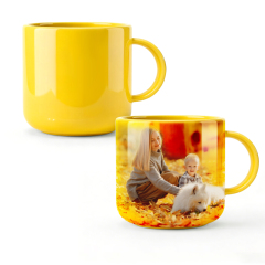 Sublimation 6oz Color Polymer Kids Mug with Mold 11 Colors Factory Direct Custom Printable Cup for Heat Transfer