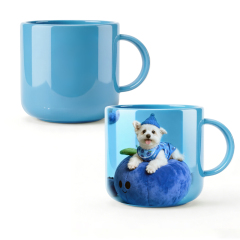 Sublimation 6oz Color Polymer Kids Mug with Mold 11 Colors Factory Direct Custom Printable Cup for Heat Transfer