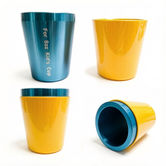 8oz Conical Sublimation Kids Tumbler 11 Colors Polymer Cup with Aluminum Mold Personalized Gift for Children