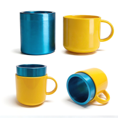 Sublimation 6oz Color Polymer Kids Mug with Mold 11 Colors Factory Direct Custom Printable Cup for Heat Transfer
