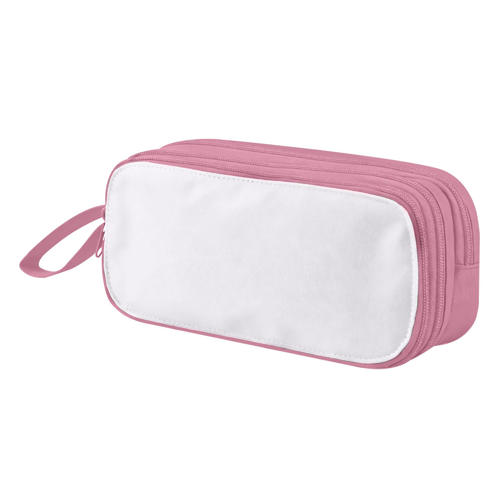 Double-Layer Sublimation Pencil Pouch Bulk Supply 4 Colors Custom Printable Stationery Bag for School