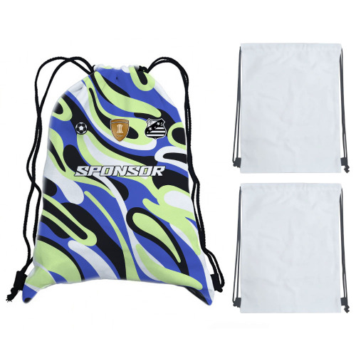 Customizable Sublimation Linen Drawstring Bag Bulk Supply Custom Double-Sided Printable Backpack for Hiking & Travel