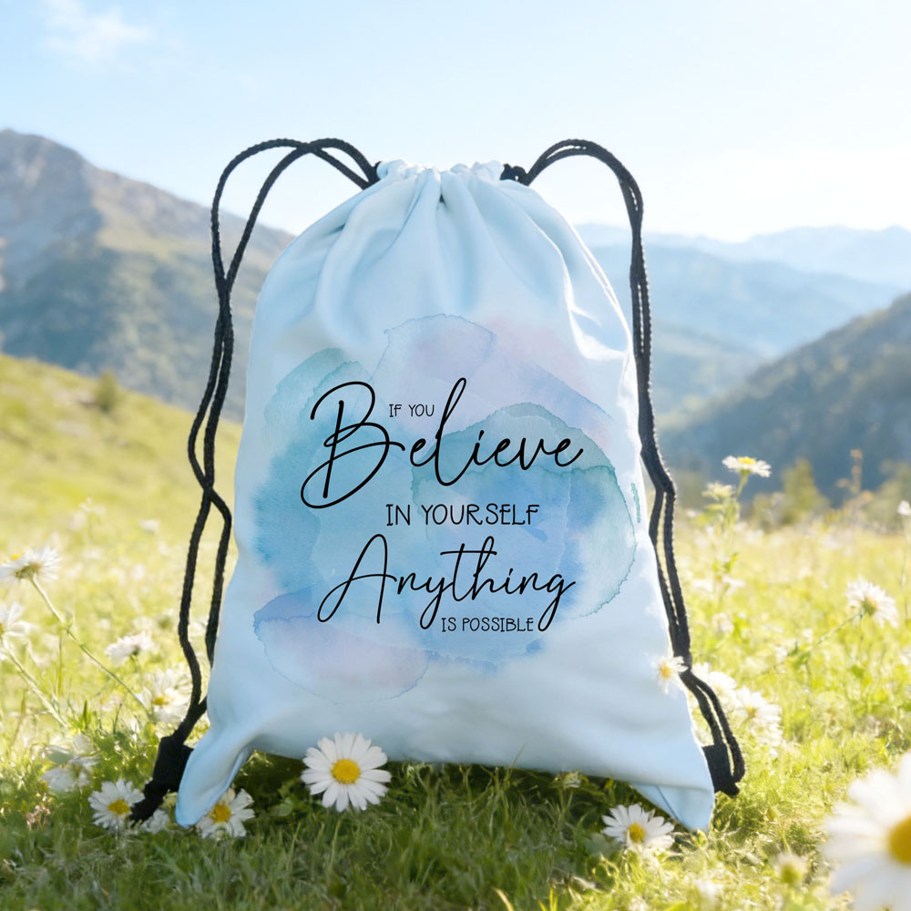 Customizable Sublimation Linen Drawstring Bag Bulk Supply Custom Double-Sided Printable Backpack for Hiking & Travel