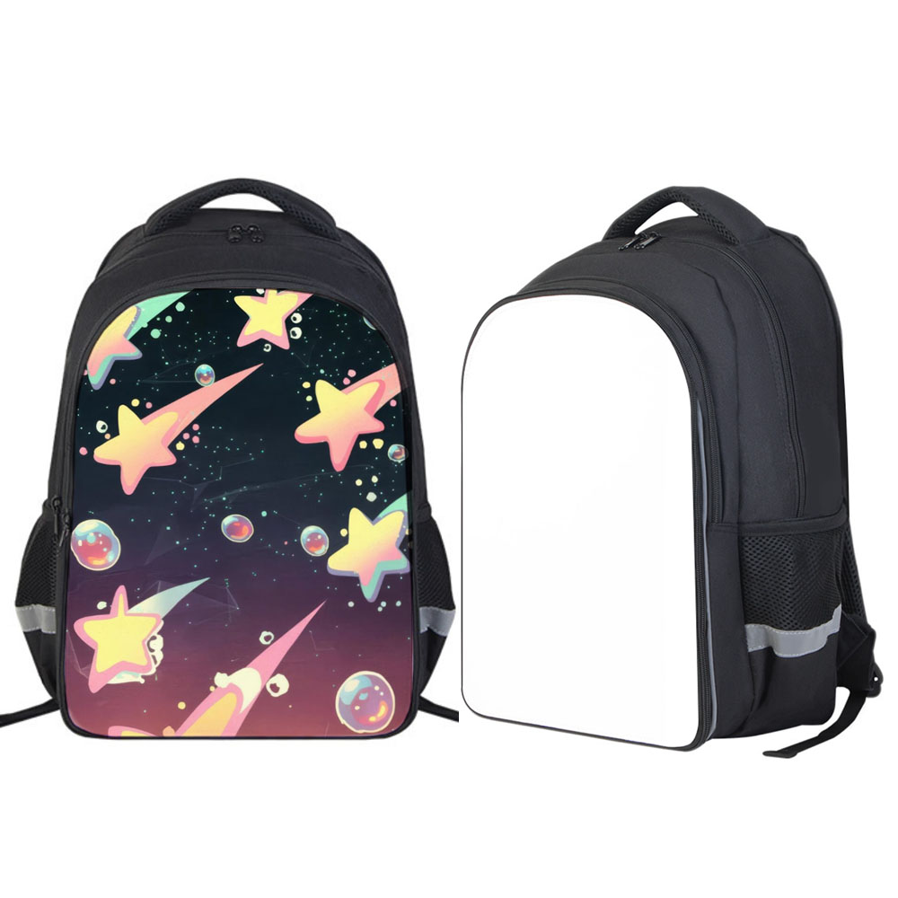 Sublimation School Double-Layer Backpack Bulk Supply 4 Colors Custom Printable Student Bag for Kids