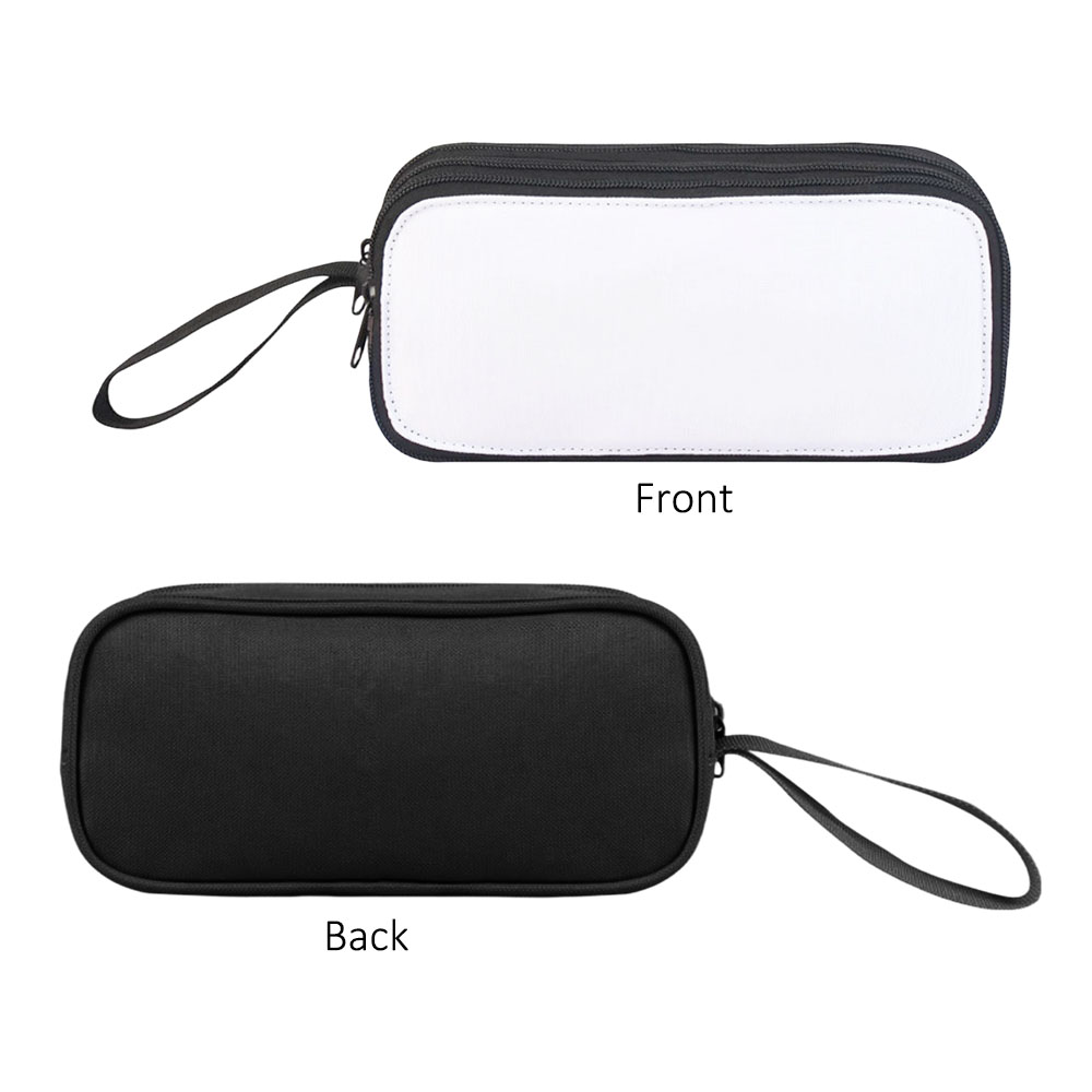 Double-Layer Sublimation Pencil Pouch Bulk Supply 4 Colors Custom Printable Stationery Bag for School
