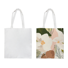 Eco-Friendly Sublimation Canvas Tote Bag Bulk Supply 3 Colors Customizable Shopping Bag for Business Gifts