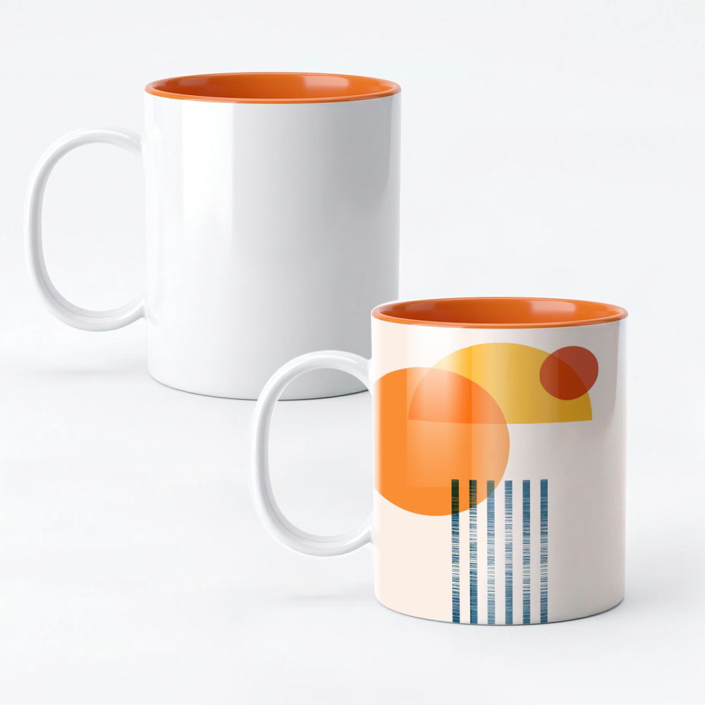 Sublimation 11oz Inner Color Polymer Mug 8 Colors Factory Direct Custom Printable Plastic Cup for Heat Transfer