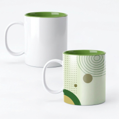 Sublimation 11oz Inner Color Polymer Mug 8 Colors Factory Direct Custom Printable Plastic Cup for Heat Transfer