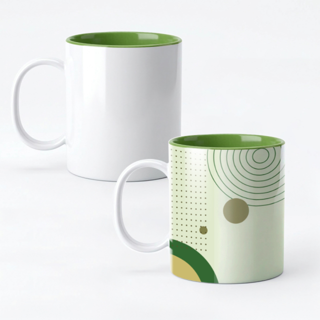 Sublimation 11oz Inner Color Polymer Mug 8 Colors Factory Direct Custom Printable Plastic Cup for Heat Transfer