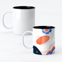 Sublimation 11oz Inner Color Polymer Mug 8 Colors Factory Direct Custom Printable Plastic Cup for Heat Transfer