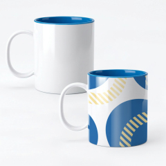 Sublimation 11oz Inner Color Polymer Mug 8 Colors Factory Direct Custom Printable Plastic Cup for Heat Transfer