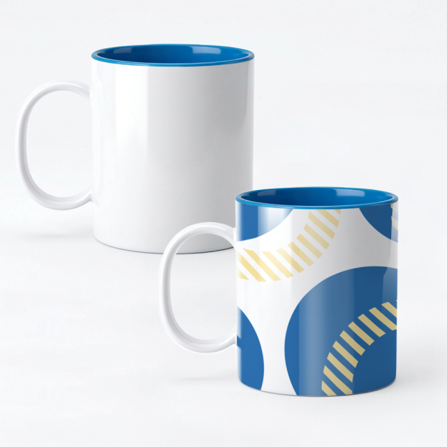 Sublimation 11oz Inner Color Polymer Mug 8 Colors Factory Direct Custom Printable Plastic Cup for Heat Transfer