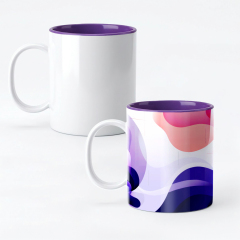 Sublimation 11oz Inner Color Polymer Mug 8 Colors Factory Direct Custom Printable Plastic Cup for Heat Transfer