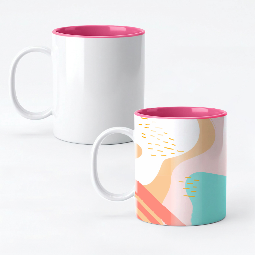 Sublimation 11oz Inner Color Polymer Mug 8 Colors Factory Direct Custom Printable Plastic Cup for Heat Transfer