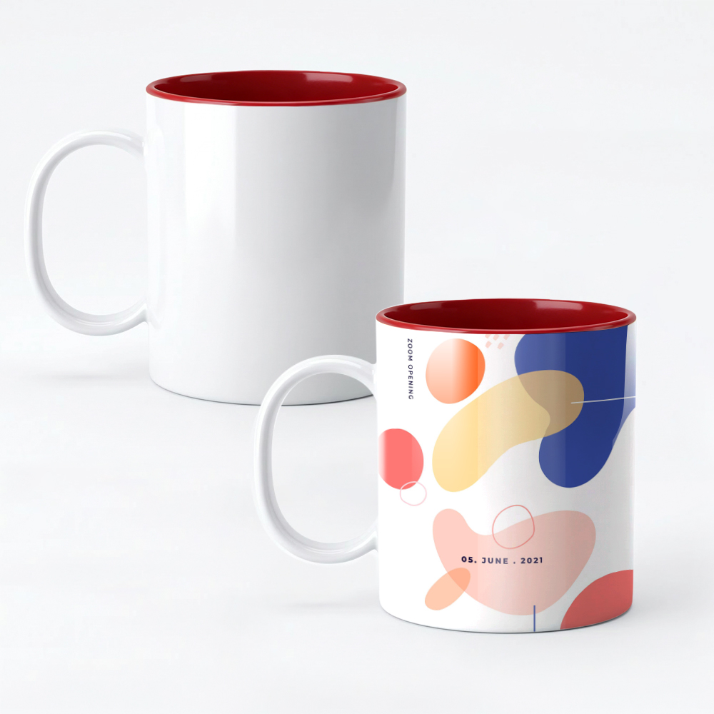 Sublimation 11oz Inner Color Polymer Mug 8 Colors Factory Direct Custom Printable Plastic Cup for Heat Transfer