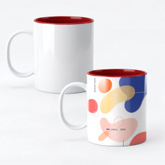 Sublimation 11oz Inner Color Polymer Mug 8 Colors Factory Direct Custom Printable Plastic Cup for Heat Transfer
