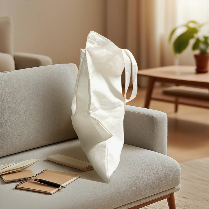 Eco-Friendly Sublimation Blank Polyester Cotton Canvas Tote Bag Factory Direct Custom Printable Reusable Shopping Handbag