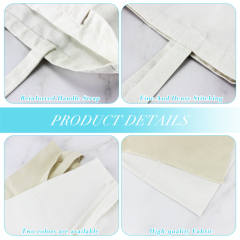 Eco-Friendly Sublimation Canvas Tote Bag Bulk Supply 3 Colors Customizable Shopping Bag for Business Gifts