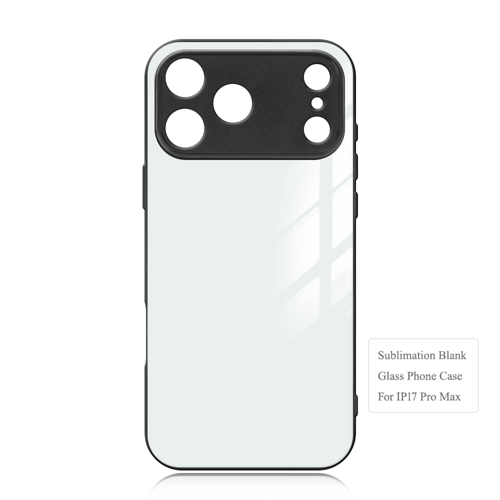 Sublimation TPU Tempered Glass Case Cover For iPhone 17/16/15 Series with Fine Camera Hole