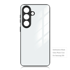 New Arrival Sublimation 2D TPU Phone Case With Glass Insert For Samsung S26 Series Glass Phone Case