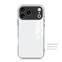 Sublimation TPU Tempered Glass Case Cover For iPhone 17/16/15 Series with Fine Camera Hole