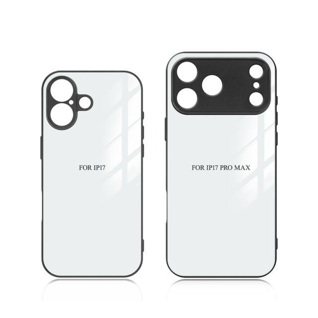 Sublimation TPU Tempered Glass Case Cover For iPhone 17/16/15 Series with Fine Camera Hole