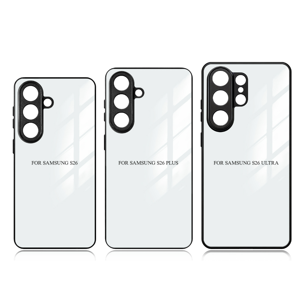 New Arrival Sublimation 2D TPU Phone Case With Glass Insert For Samsung S26 Series Glass Phone Case