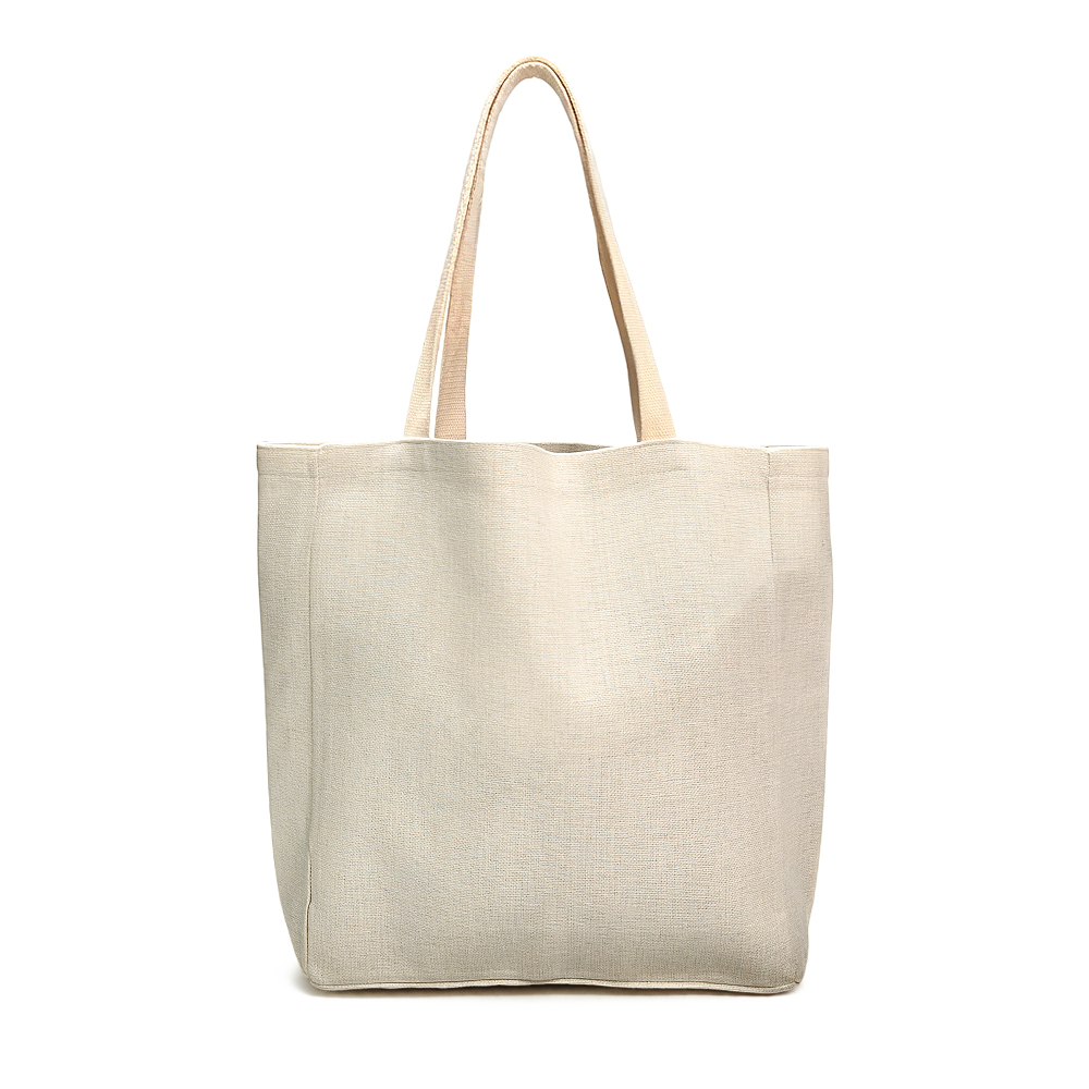 Sublimation Cotton Linen Tote Bag Bulk Supply Custom Printable Single-Shoulder Eco-Friendly Shopping Bag Big Size