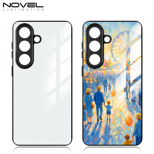 New Arrival Sublimation 2D TPU Phone Case With Glass Insert For Samsung S26 Series Glass Phone Case