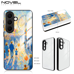New Arrival Sublimation 2D TPU Phone Case With Glass Insert For Samsung S26 Series Glass Phone Case
