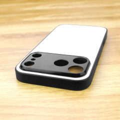 Sublimation TPU Tempered Glass Case Cover For iPhone 17/16/15 Series with Fine Camera Hole